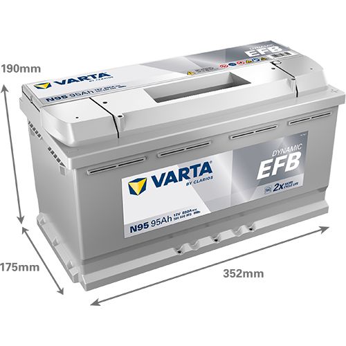 N95 Varta Dynamic EFB Start-Stop Car Battery 12V 95Ah (595500085
